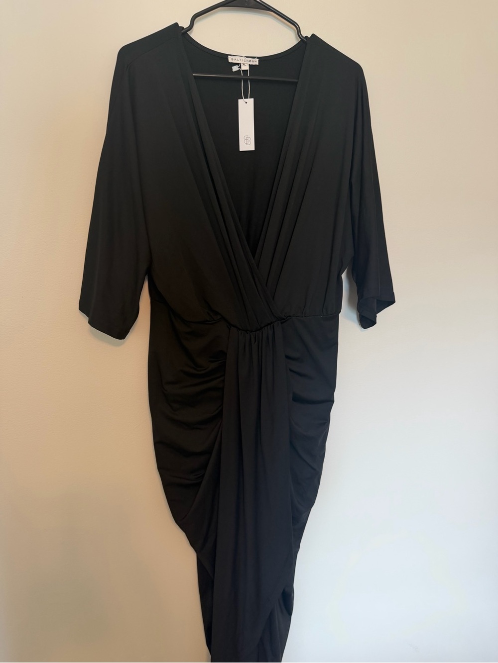 Baltic Born Black Wrap-Style Dress - NWT Size XL Elegant, Wedding, EventWear